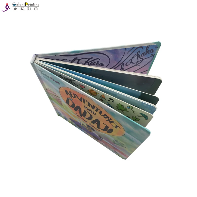 Personalized Hardcover Kids Board Books Eco-Friendly Round Corner Babies Cardboard Story Books