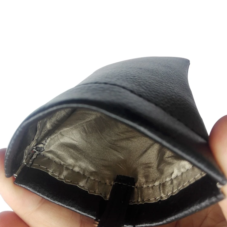 Genuine Leather Anti-spying Rfid Signal Blocker Pouch Case Bag Car Key Shield Leather bag