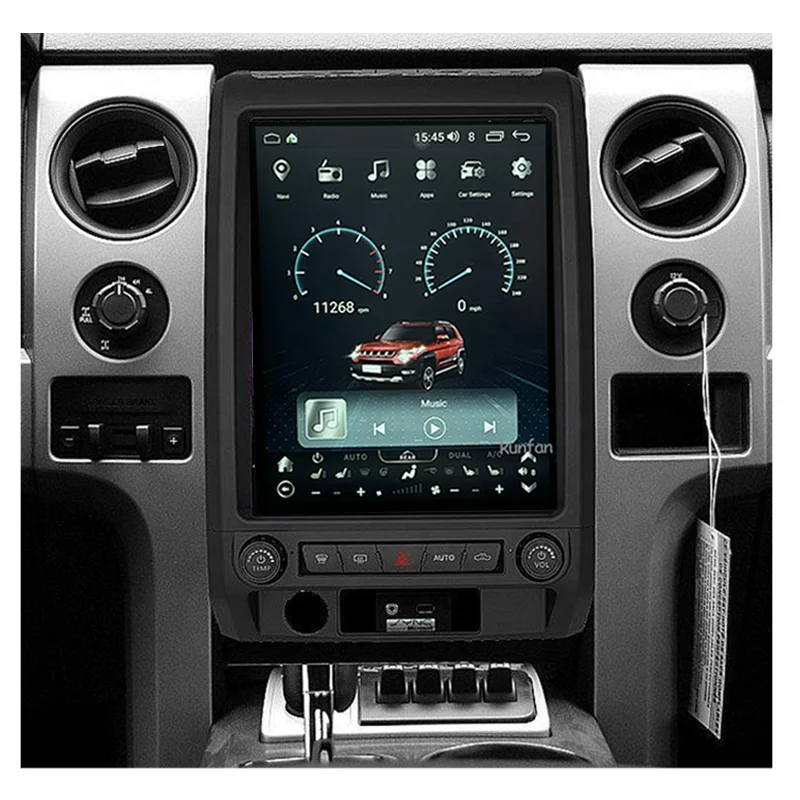 F-150 Car DVD Player Android Audio Head Unit Radio Upgrade Tesla Style Touch Screen for Ford F150 XLT Truck 2009 2013 2014