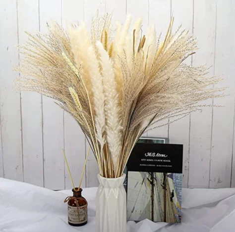2022 dried flowers natural flowers 30pcs 45 cm pampas grass flora boho wedding supplies