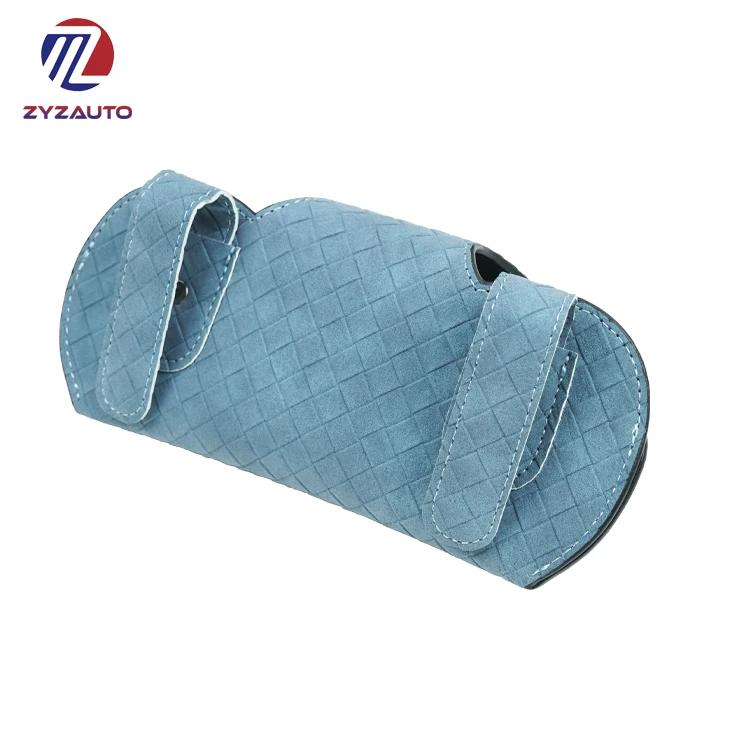 ZY Car Glasses Clip Sun Visor Sunglasses Multifunction Auto Accessories Glasses Holder PU Glasses Box Clip