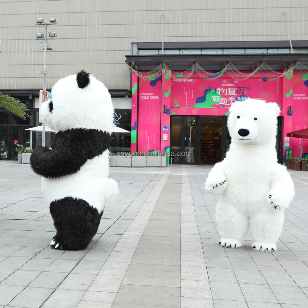 CE Certified Cosplay Inflatable Kungfu Panda Mascot Costumes Advertising Panda Suit Plush Inflatable Mascotes Panda Costumes