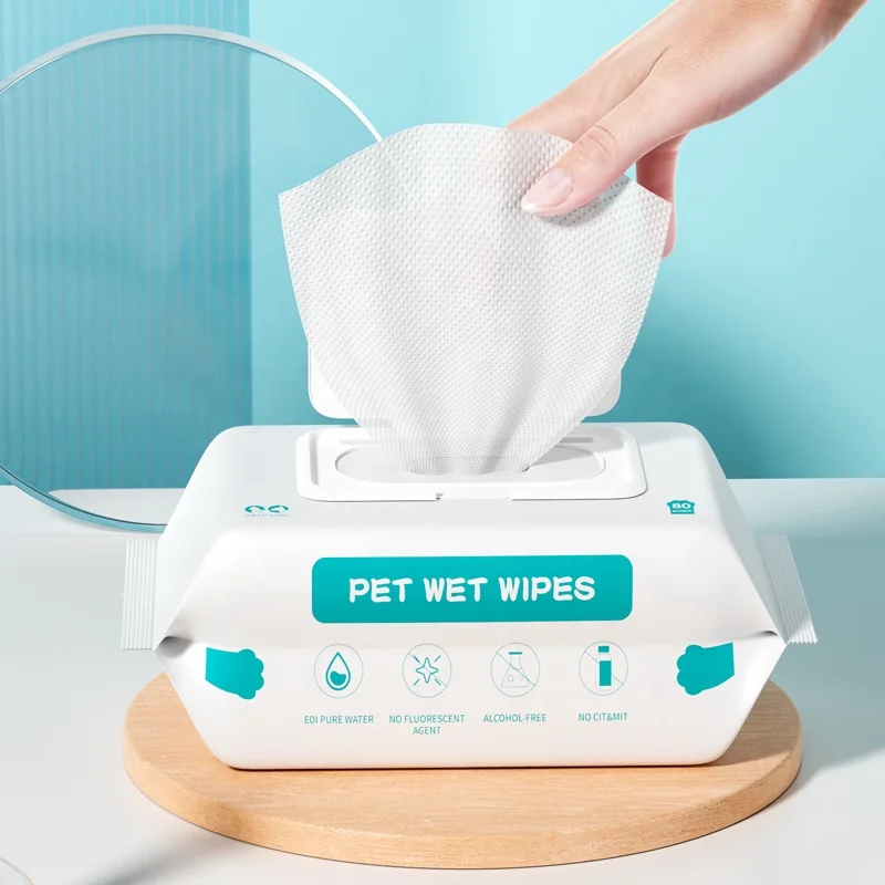 Dog Cat Pet Cleaning Disposable Wipe Biodegradable Organic Pet Wet Wiper for Dog Customization Available