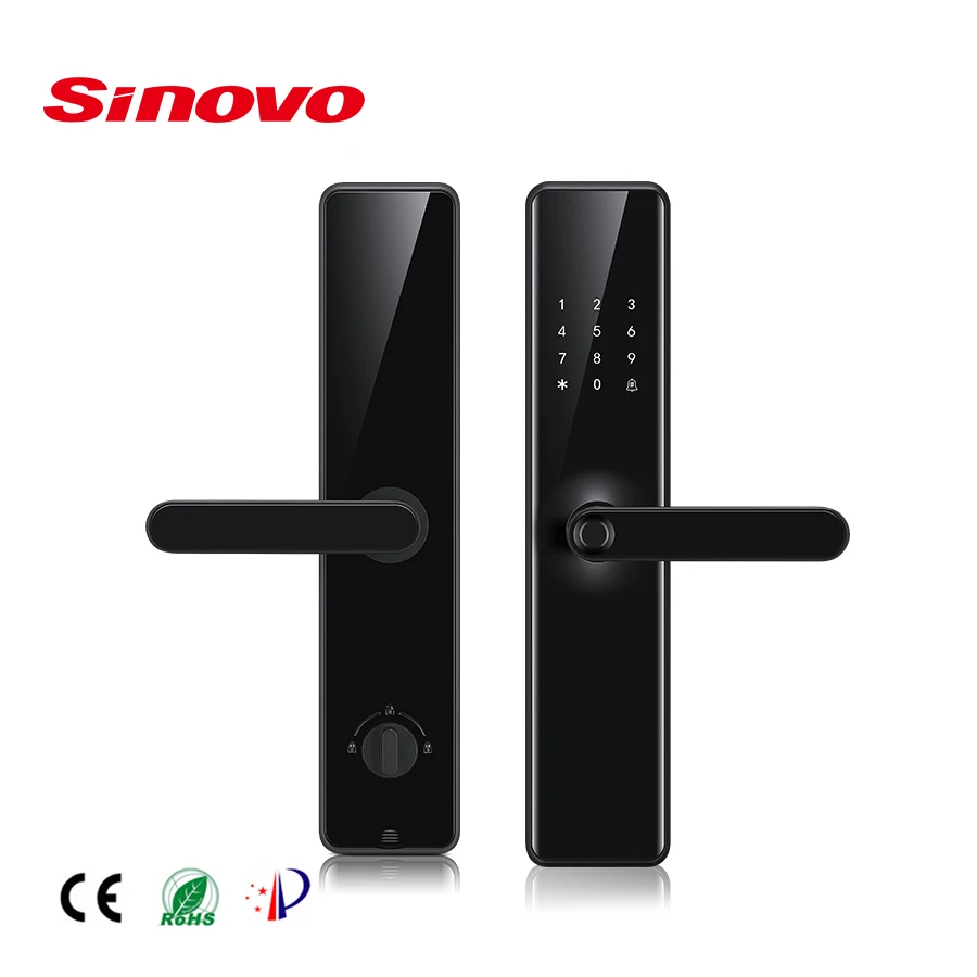 Keyless Entry Card Mobile Phone Control Keypad Wifi Digital APP Hotel Aluminum Alloy System Tuya TTlock Smart  Door Lock
