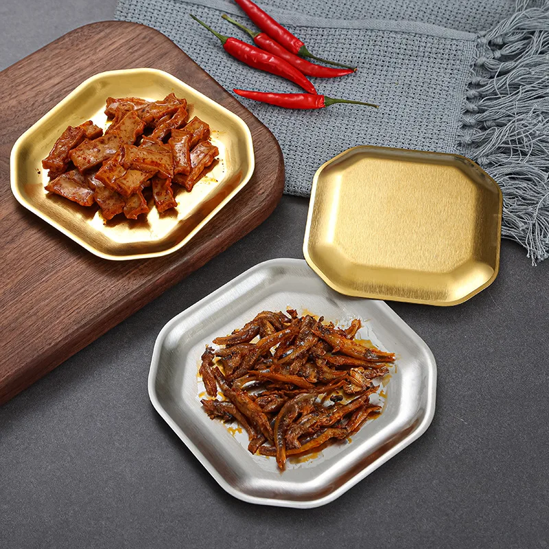 304 Stainless Steel Korean kimchi Horseradish Sauce Dish Plate