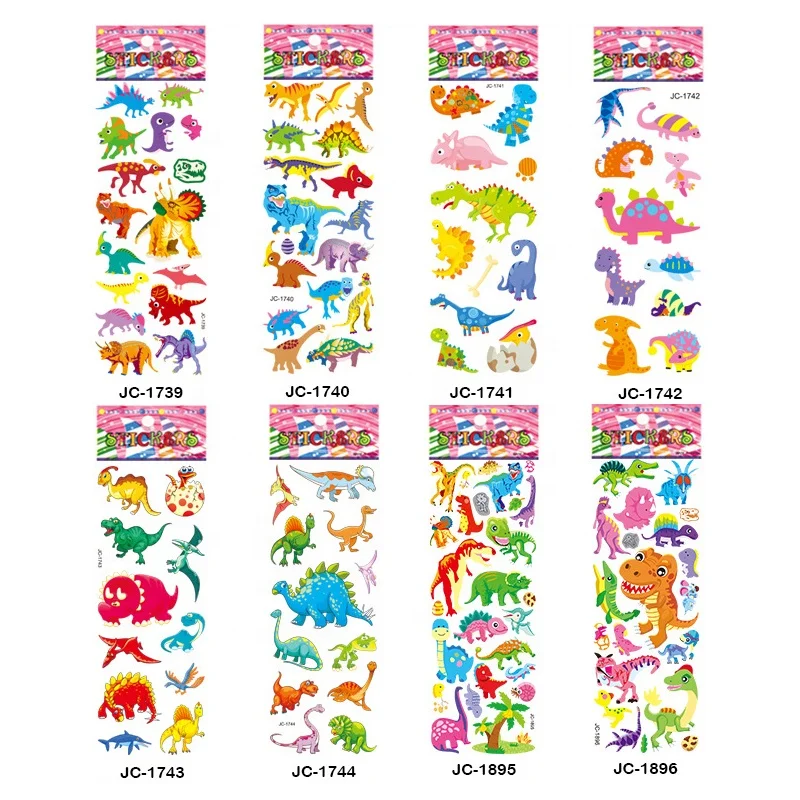 Kids Gift Party Favors 3D Puffy Bubble Dinosaur Sticker