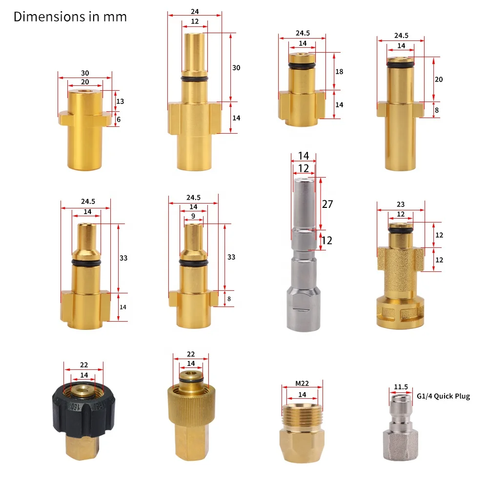 Pressure Washer Spray Gun Wand Lance Nozzle Tips Power Washer Jet Spray Wand Lance for Karchers High Pressure Cleaner