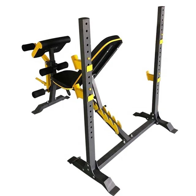 
new arrival gym equipment iron lifting Weight Bench dumbbell bench barbell bar with Power weight rack 