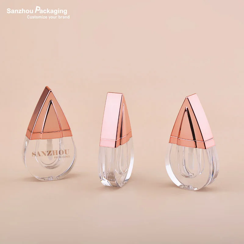 New model Water drop shaped fancy lip gloss mini tubes kids lip gloss unique container 3.5ml