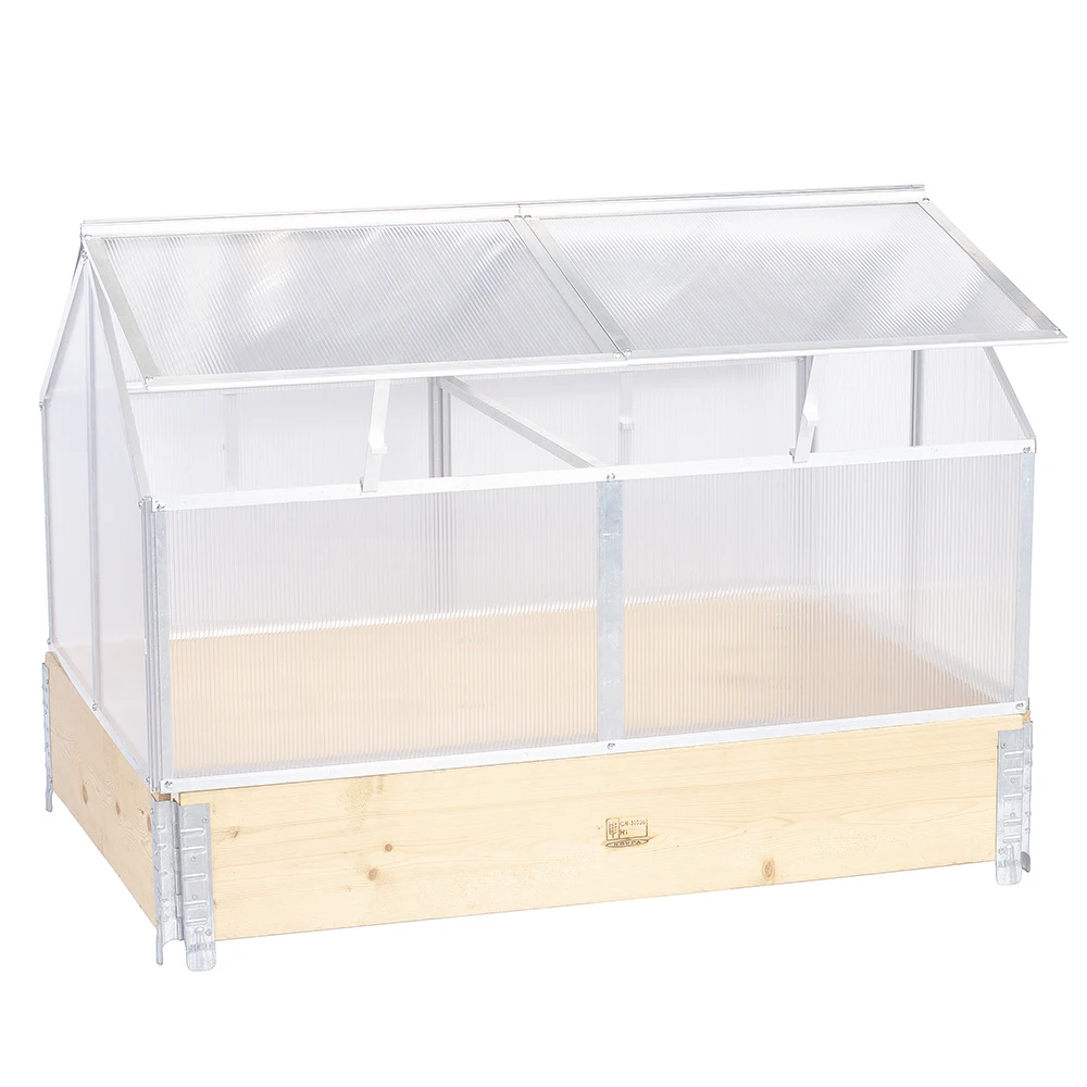 Aluminum with PC Sheet Garden Portable Cold Frame Mini Growing Greenhouse for planting bed