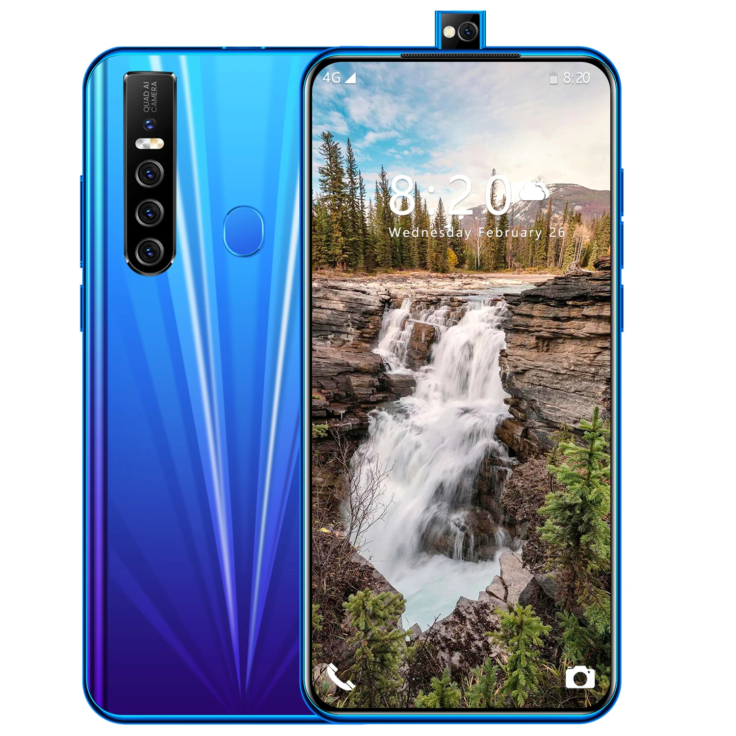 Free Sample  4G Android 10 HD Pop-up Selfie Camera 6.7 Inch 8GB+256GB SmartPhone Face iD Unlock Mobile Phone NEX 5lite Telephone