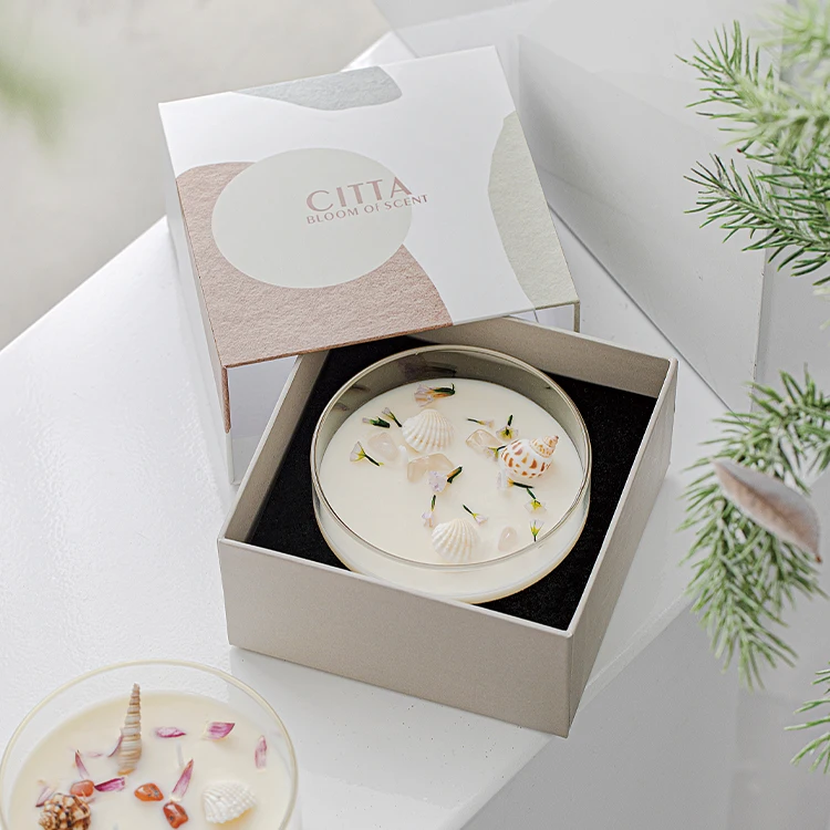 JY Spar shell birthday candle handmade soybean wax scented essential oil scented candle companion gift home decoration