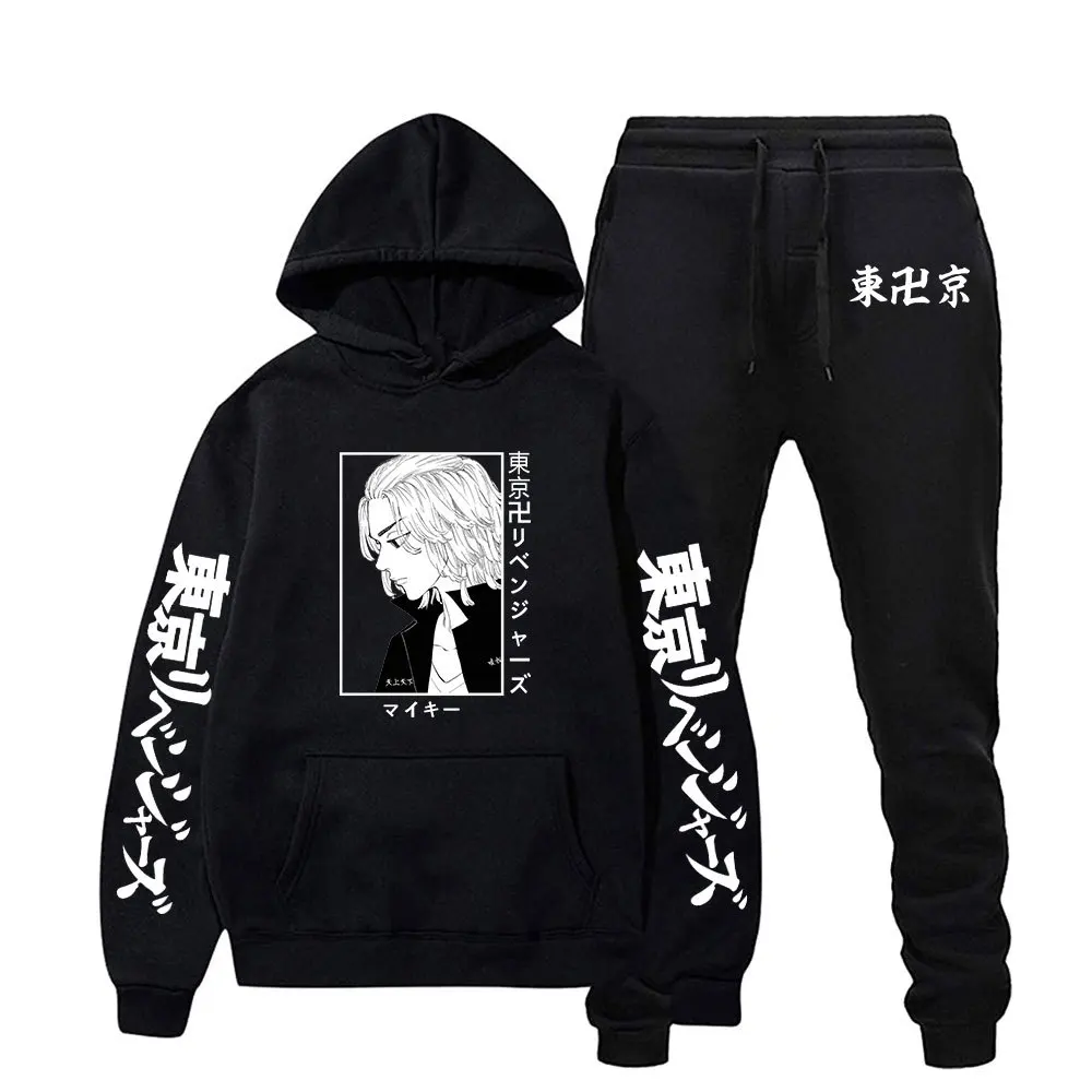 Amazon Hot Sale Unisex Sports Sweatshirt Anime Peripheral Sweatpants Sports Set Japanese Anime Tokyo Revengers Hoodies Set