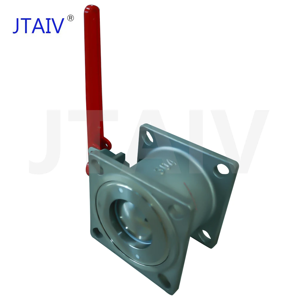 JTAIV China Standard Square Flange Ball Valve for Fuel Tanker Truck Fuxing square straight through ball valve