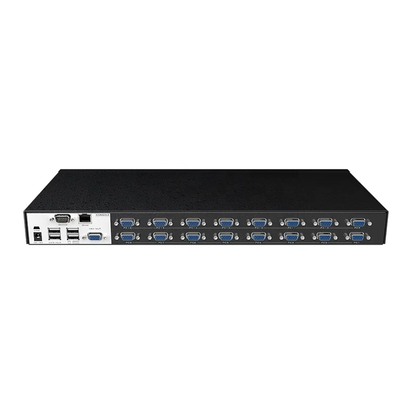 KVM Switch Mt-Viki Server Cabinet Auto Usb 16 Port Vga Remote Network Ip Kvm Switch For Surveillance Console