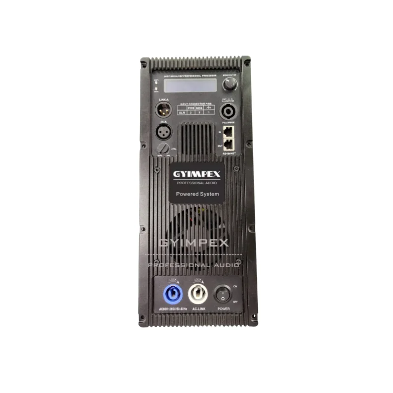 DSP289DT 800W 1400W 1 in 2 Out Class d 24Bit 96KHZ System Dsp pa Power Amplifier Plate Module Digital Display