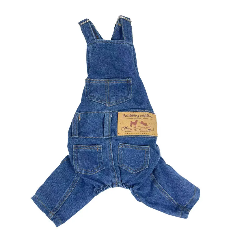 New Pet Dog Wash Denim Comfortable Stretch Jeans Pet Overalls Dog Clothes Free Shipping