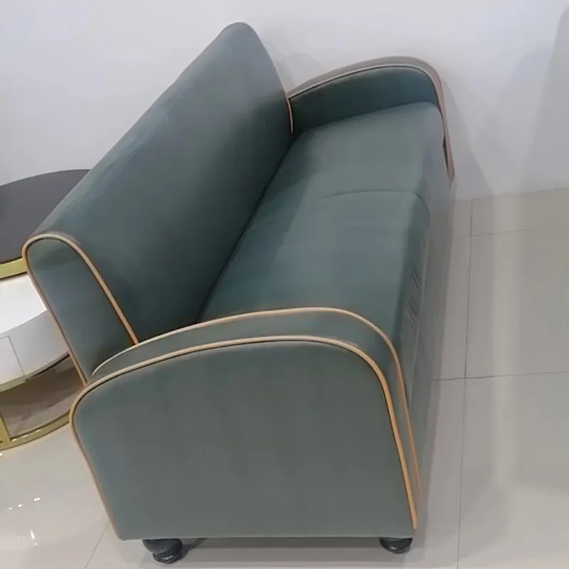 Leather surface material 1.7 meters length sofa cum bed orange high repurchasing rate comfortable backrest quality assurance