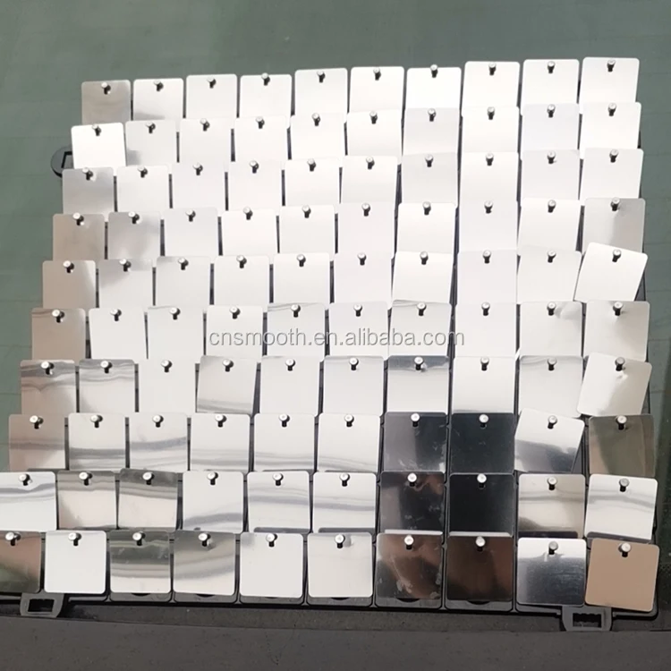 Блестящая серебряная декоративная панель с блестками