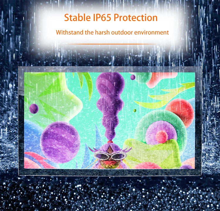 Wall-mounted Horizontal And Vertical Media Player Outdoor IP65 Waterproof Advertising Equipment Display