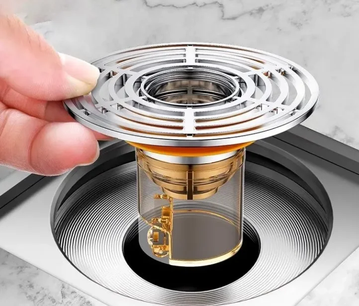 Modern White Plastic Bathroom Floor Drain Accessory Core Anti-odor Sewer Pipe Anti-Reverse Odor Drainer Opening Cover