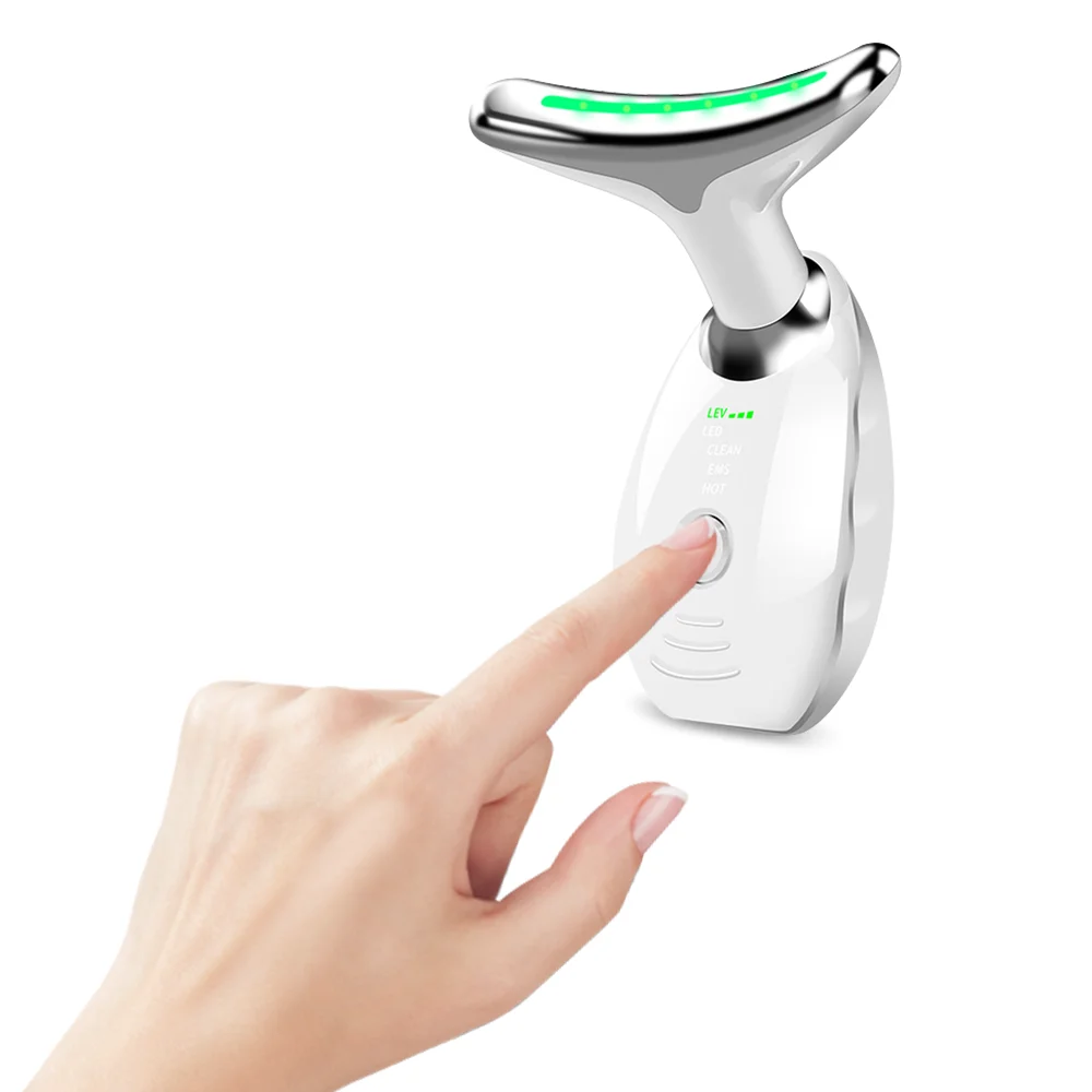 Face And Neck Lift Massager Led Photon Therapy Double Cheek Chin Lift Up V Shape Face Massager