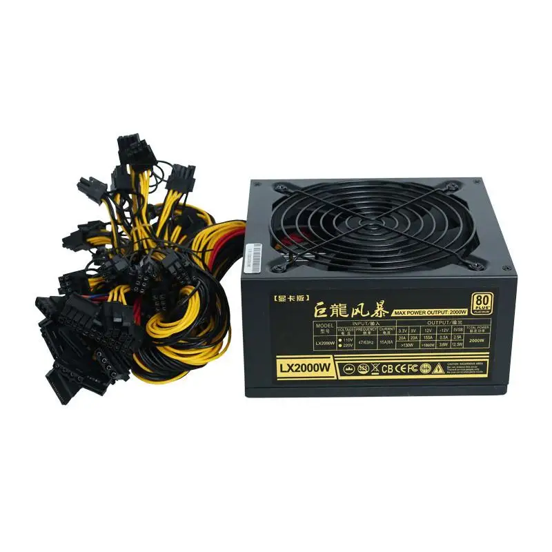 Joege julongfengbao электропитания PSU 4U 2U 2500W 2000w 1800w блок питания для 3060 3070 3080 1660s