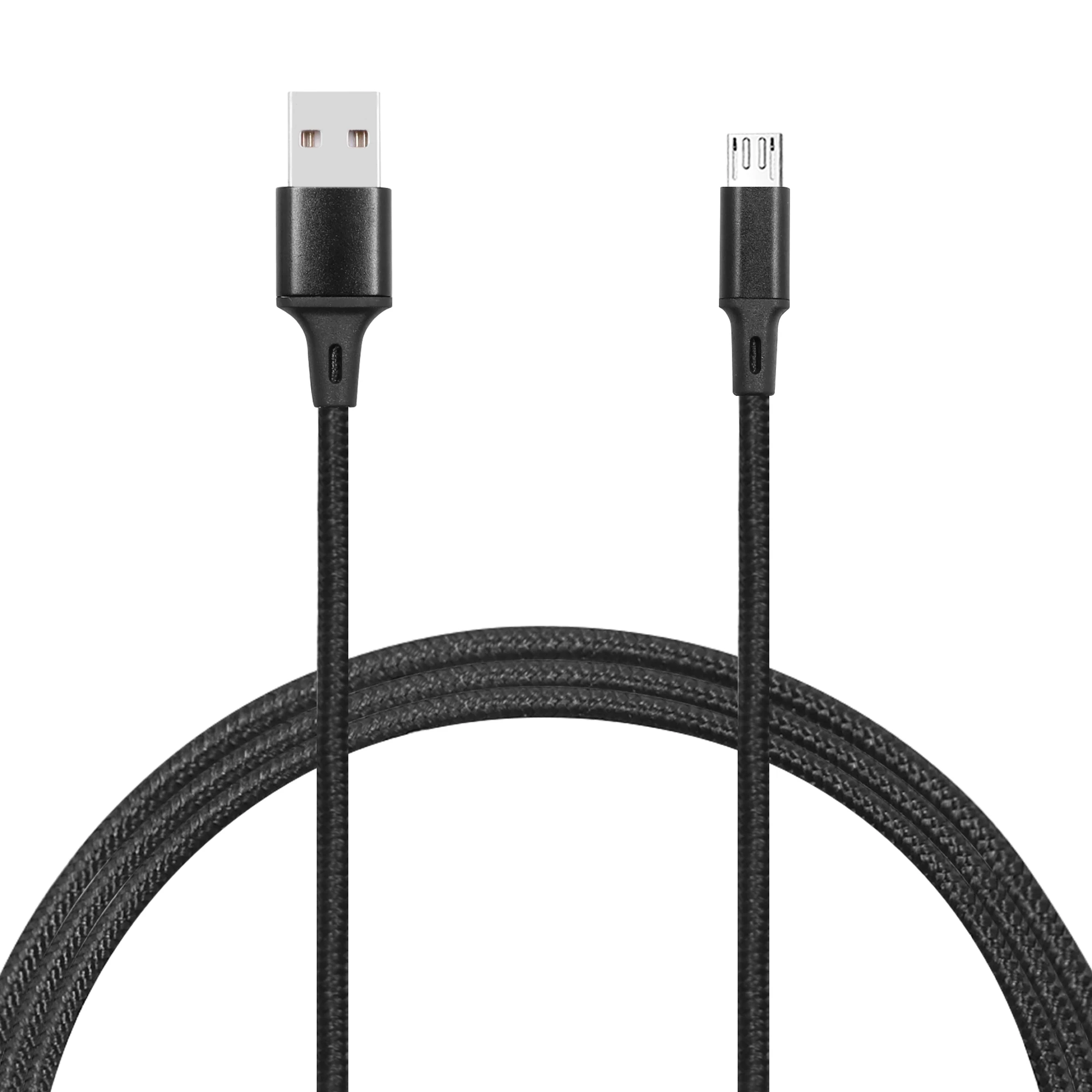 Nylon Braided 2.4A Micro USB cable factory price mobile phone accessories fast charging data transfer