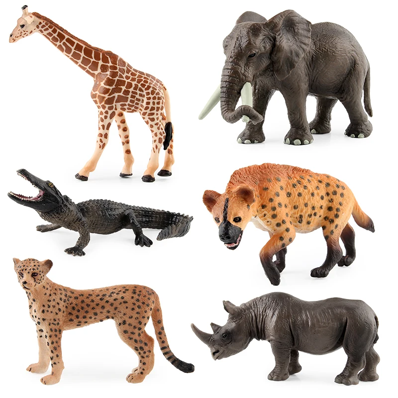 12pcs Plastic Simulation Animal Model Toy Sets PVC Wild Animal Figure Farm Toy Model