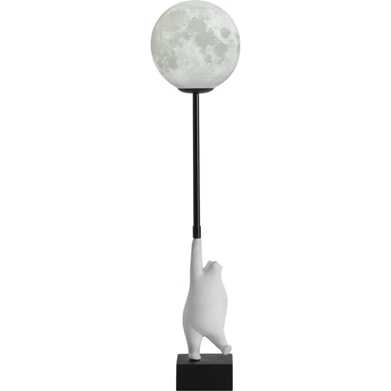 Wholesale Resin Body PLA 3D Moon Shade Art Bedside Light