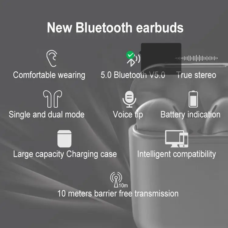  Ipx5 Waterproof Made In China Ear Phone Blue Toths Wireless Air Pods Pro Case Cover Earphone For I12