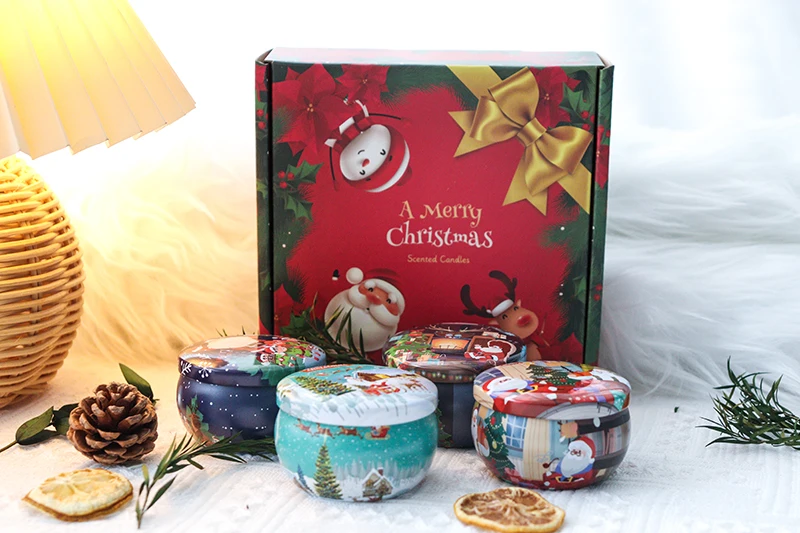 Gift Set Candle Soy Wax Jar Scent Candles with Essential Oils Private Label Velas Aromaticas Al Por Mayor Candle Soy Wax