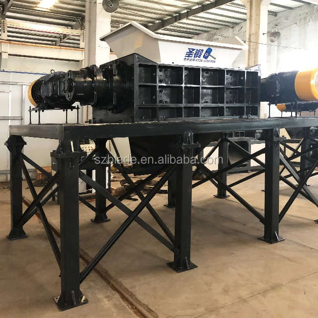 Double shaft scrap metal shredder for Plastic/Tire/Rubber/Metal/Waste