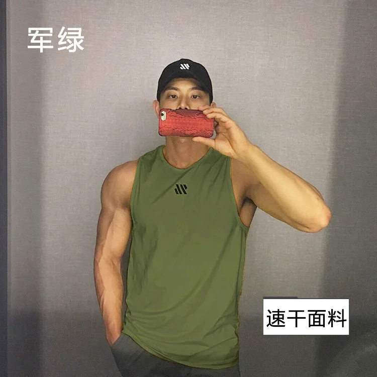 Blank customized gym training tank top sleeveless sweat vest multi colors sublimated mens mesh sports singlets