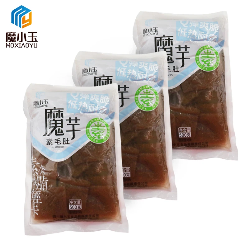 Low Price Wholesale Slimming Food Low Calories Organic Tasteless Hotpot Food Halal Vegetarian Black Konjac Tripe
