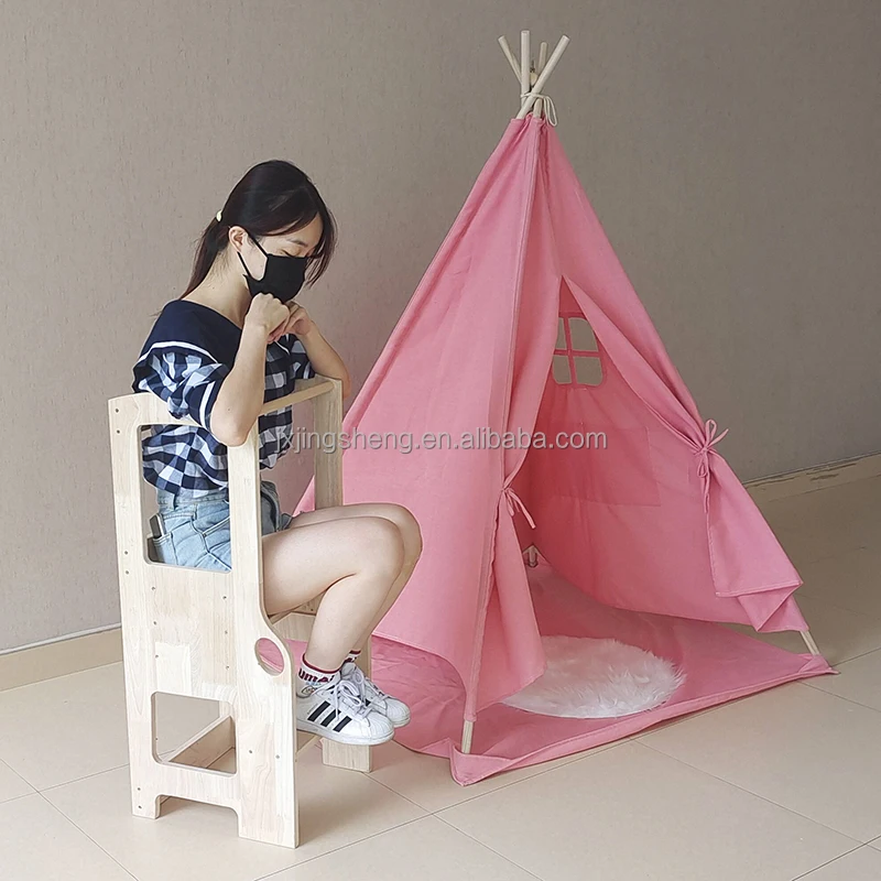 Kitchen Little Helper Stool Durable Plywood Learning Tower Folding