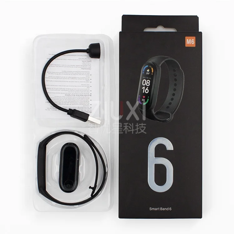 2021 New Arrivals M6 Smart Watch Bracelet Color Display Screen Wristband M 6 Smartwatch Mi Band 6