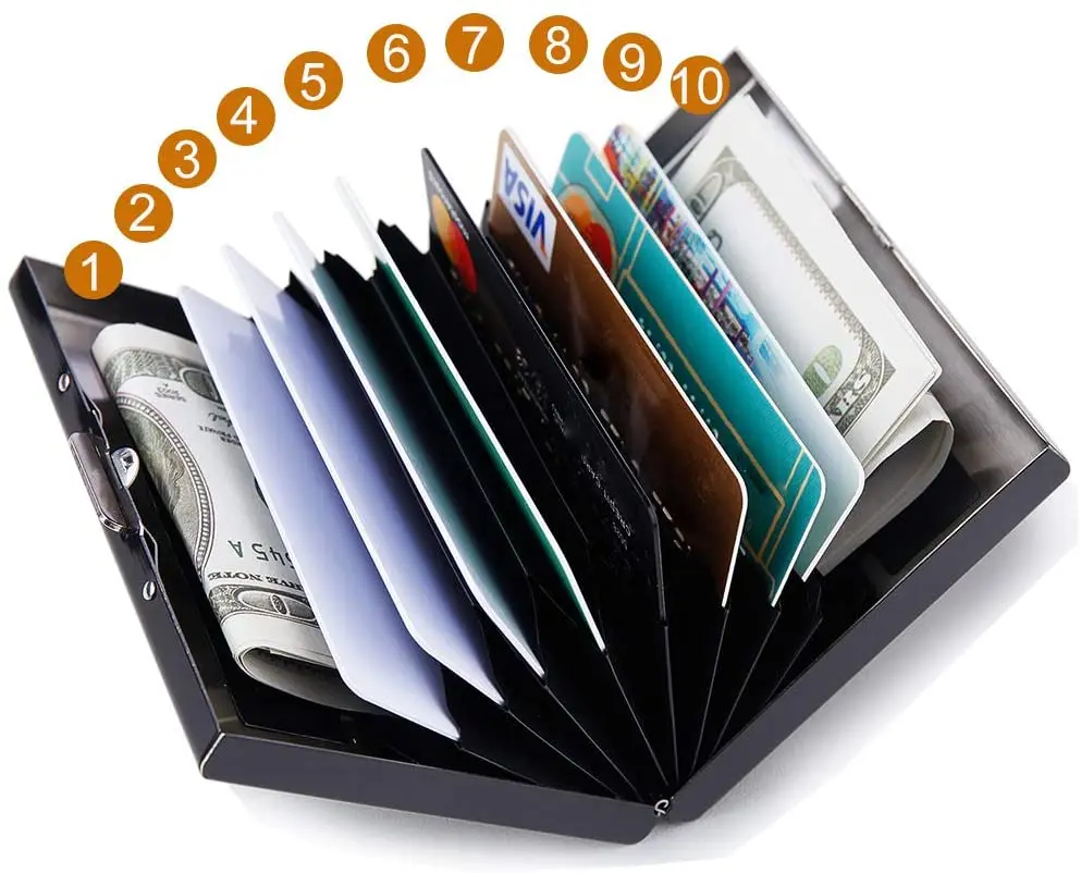 RFID Credit Card Holder 8 individual card slots credit card holder Dropshipping