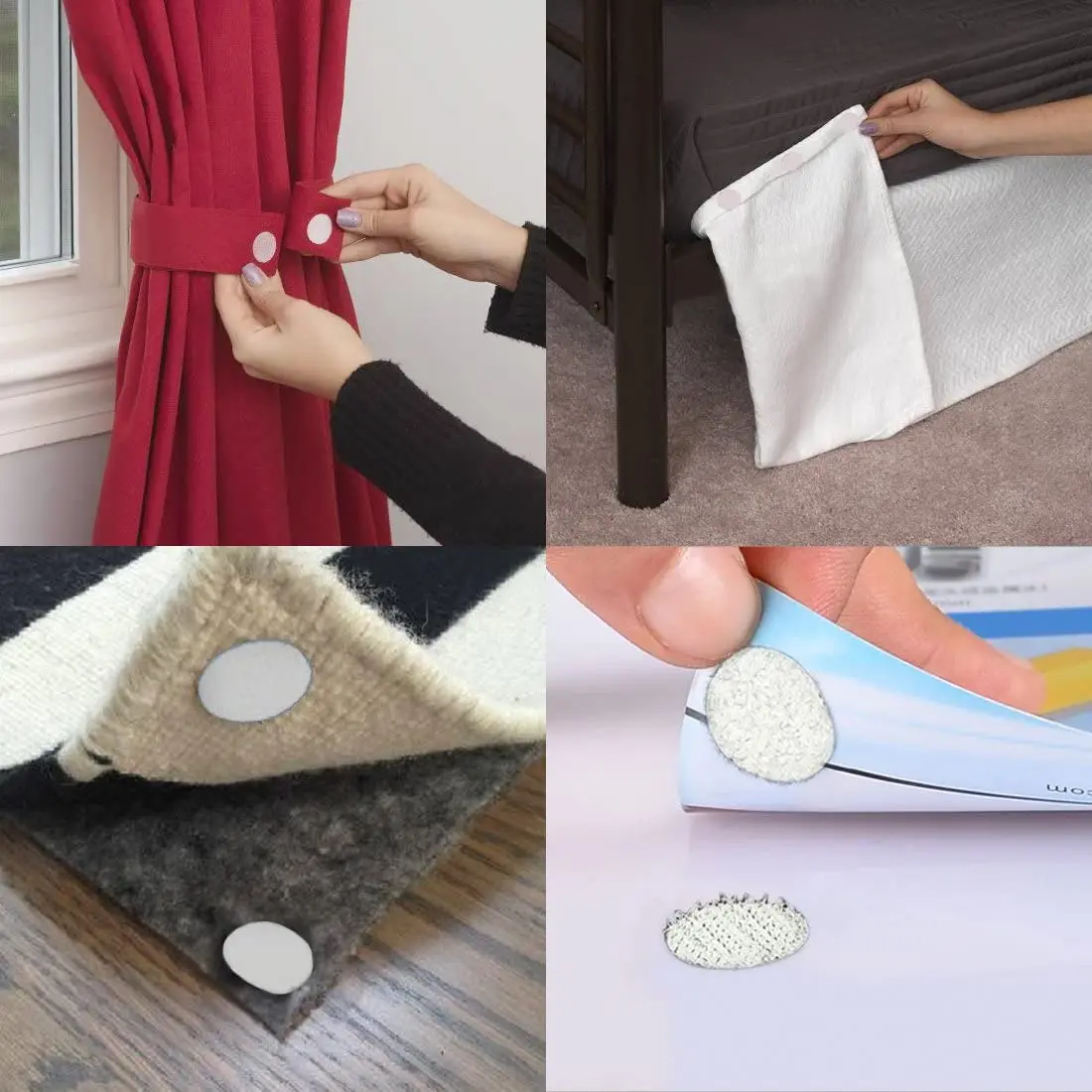 Strong sticky 20mm Customized size double side back glue self adhesives hook and loop dots