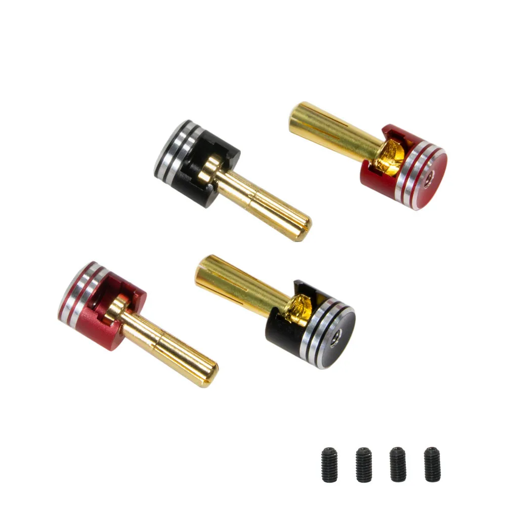 Heatsink Bullets Plug Grips 4pcs Battery Brass Bullets for 1:10 Scale Off-Road Truck RC Modified Car Battery3.5mm 4.0mm 5.0mm