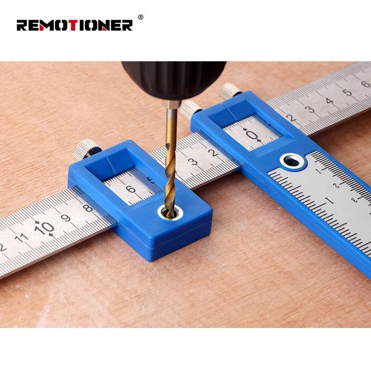 Cabinet Template Tool Punch Locator Drill Guide Wood Drilling Dowelling Guide Cabinet Hardware Jig