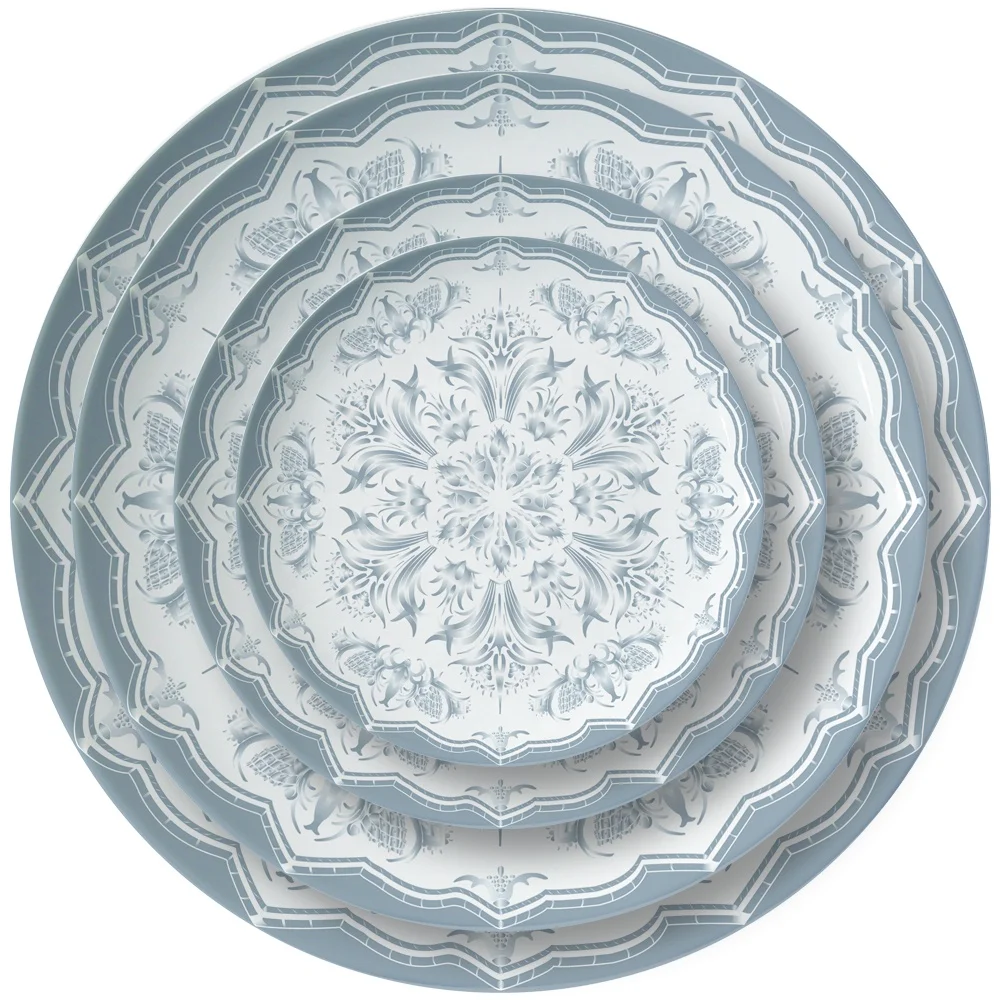 JINTCH Wholesale western ancient serving dinner plates bone china dinner set wedding ceramic plates