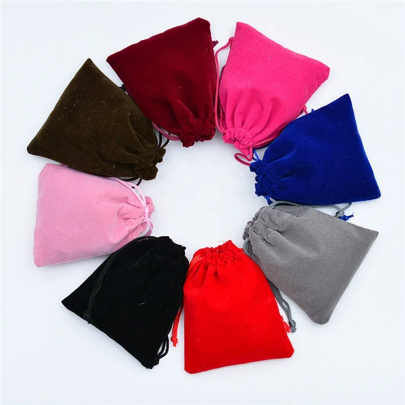 Custom Fabric Velvet Dust Pouch Jewelry Packaging Bag Velvet Pouches