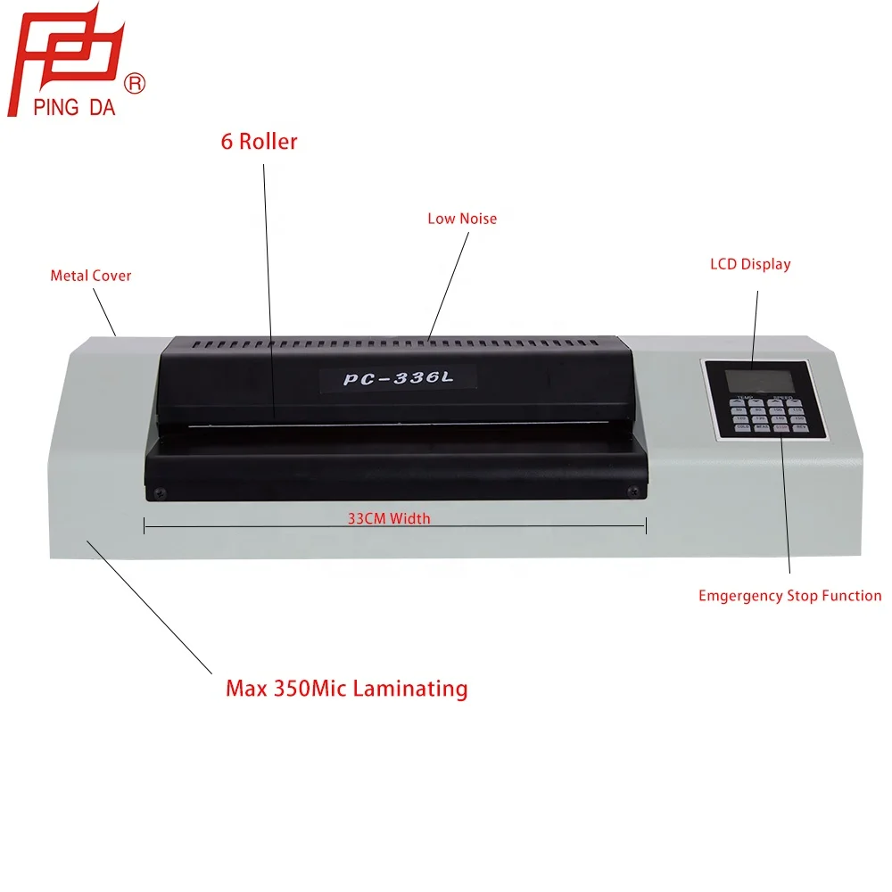 Pingda завод PC-336L 6 ролик для тяжелых условий эксплуатации Чехол холодный ламинатор a3 с регулируемой скоростью