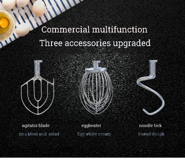 HORUS 10L 15L 20L 30L 40L 50L  Stainless Steel Food Mixer Commercial Dough Mixer Planetary Mixer