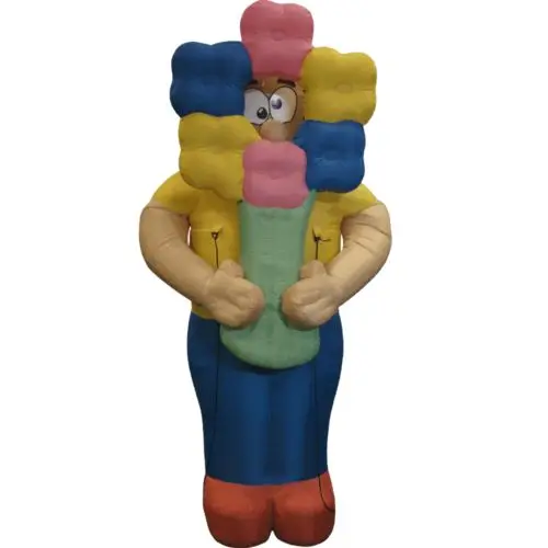 Unique inflatable Flower man/flower bearer Galante Gozer for birthday men or birthday women Inflatable Dutch doll with flowers
