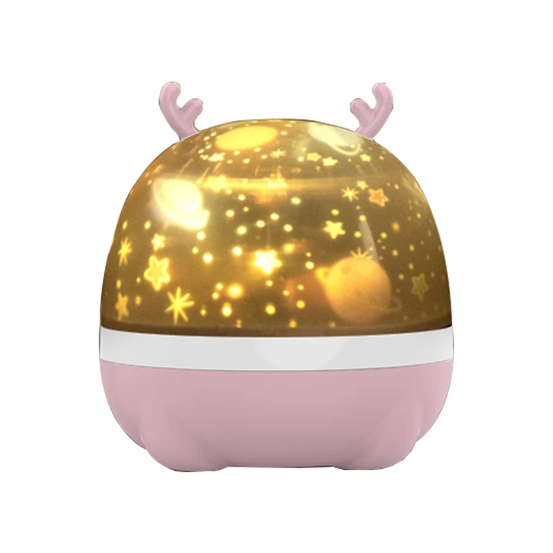 Drop ShippingStarry 360 Degree Rotating Moon Star Sky Kid Ceiling Room LED Night Light portable battery Projector lamp