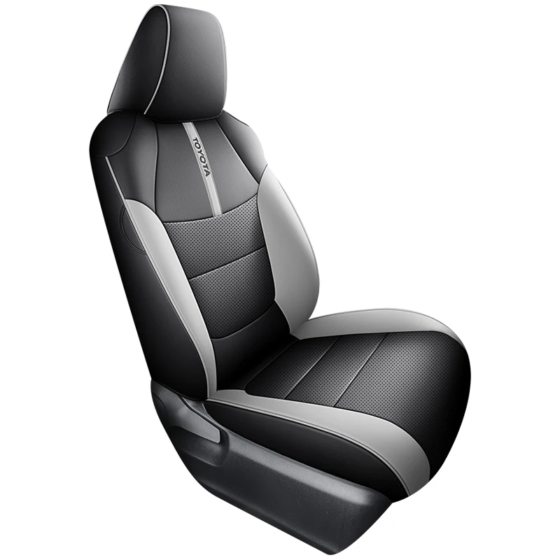 Sports Style  PU Leather Car Seat Covers Full Set Protector for Toyota RAV4 2022-2023