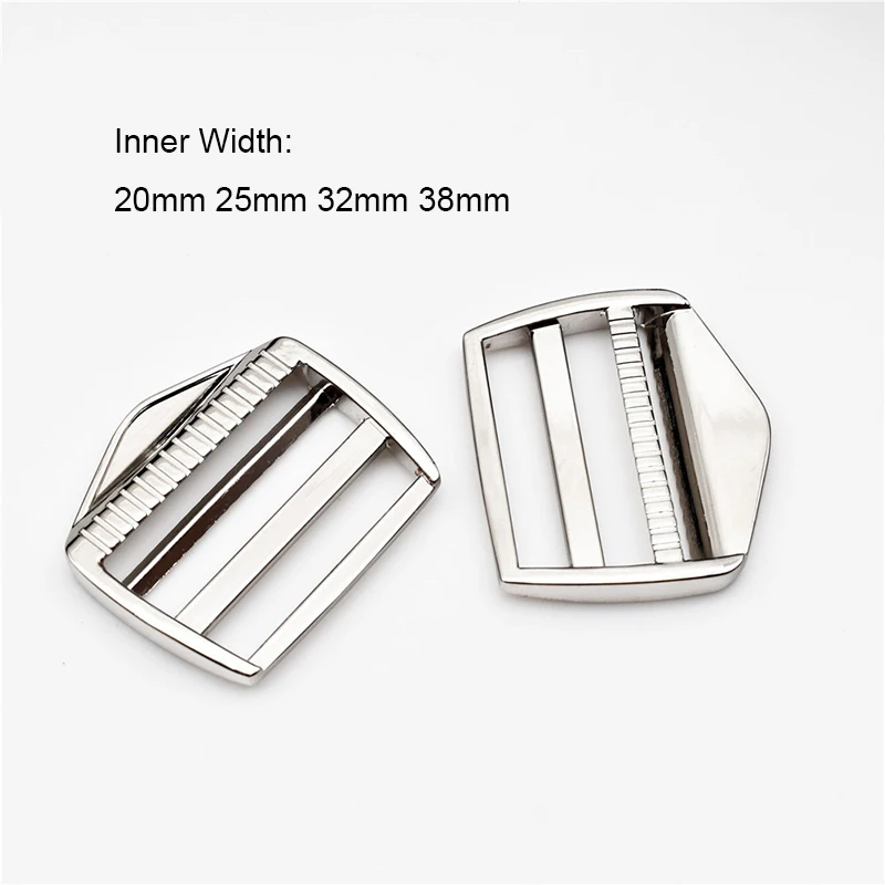 Wholesale Metal Ladder Lock Slider Bag Shoulder Strap Adjustable Buckle Inner 20/25/32/38mm Backpack Buckle Accessories
