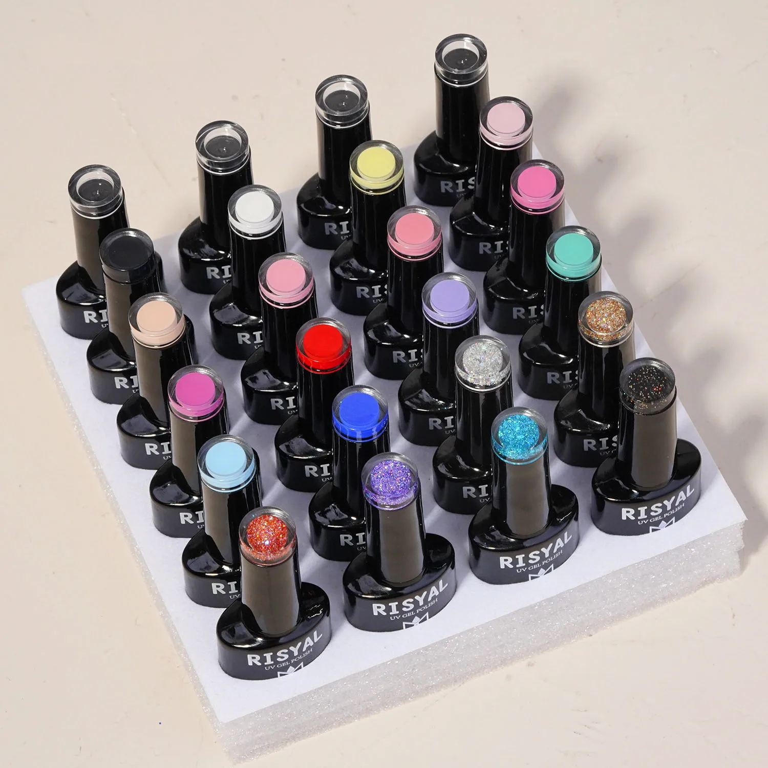 24pcs/set Long-Lasting UV Gel Nail Polish Set Functional Glue with Base Coat Top Coat Nail Art Polish